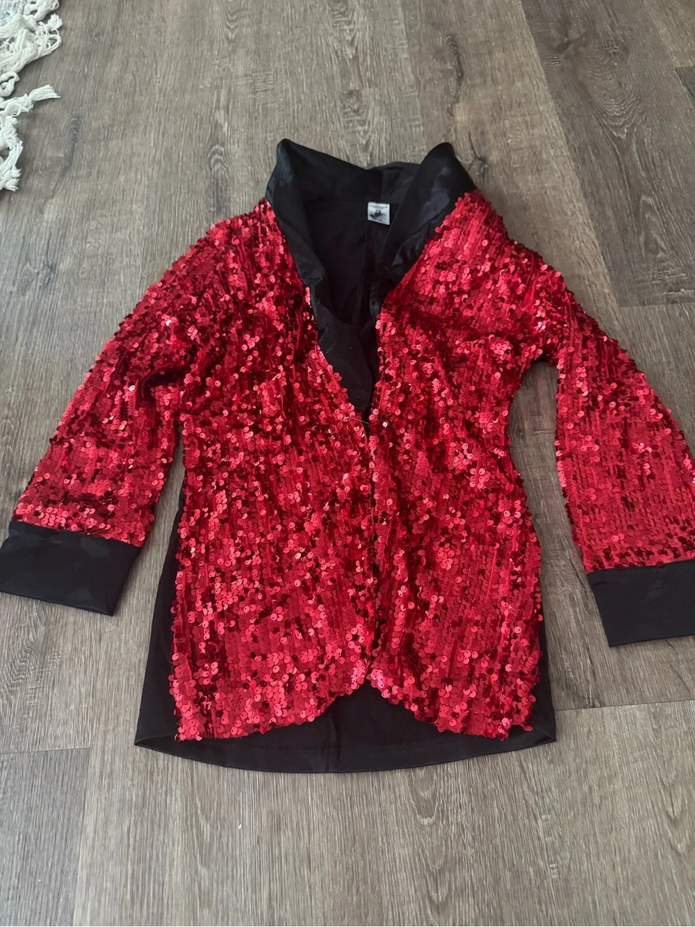 Red Sequin Women's Blazer Jacket - Brand Unspecified